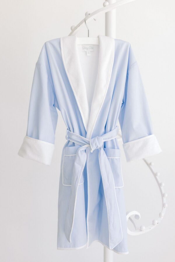 Bathrobe – Blue Pinstripe