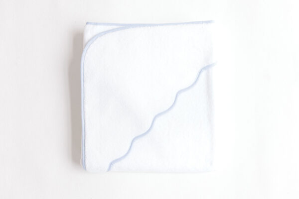 Hooded Towel – Blue Pinstripe