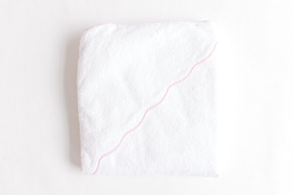 Hooded Towel – Pink Pinstripe
