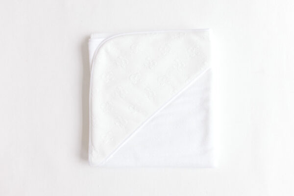 Hooded Towel – White Bows
