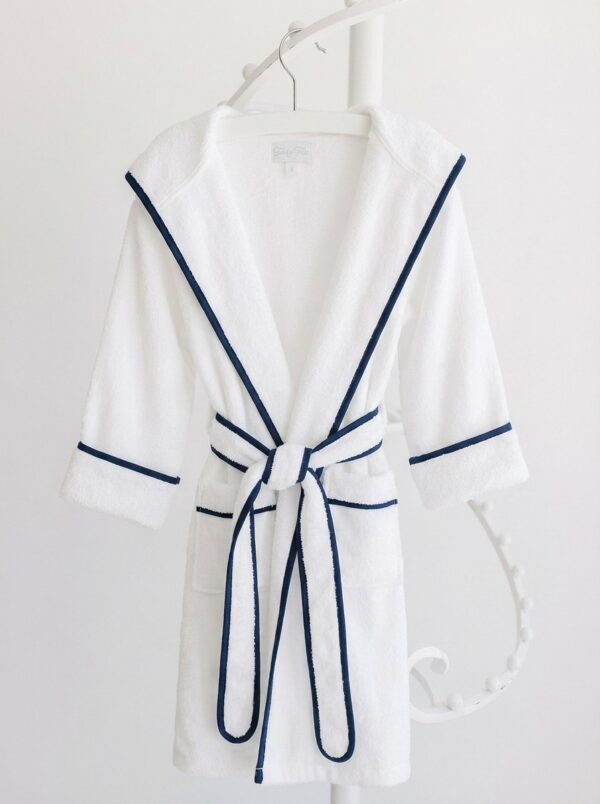 Bathrobe – Navy Trim