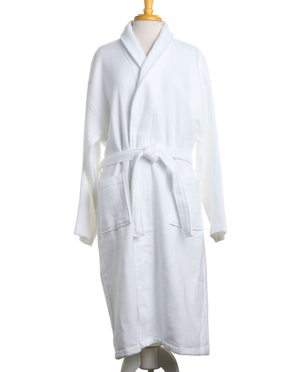 Adult Bathrobe – White Waffle