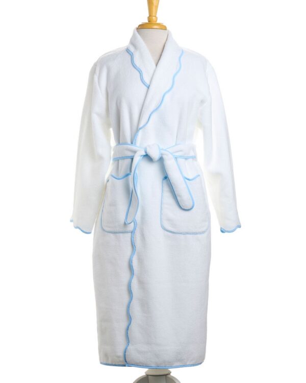 Women’s Bathrobe – Blue Scallops
